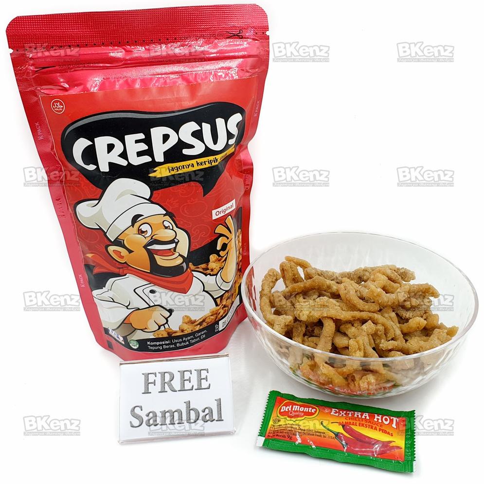 

⌅ Crepsus Keripik Usus Ayam Kripik Crispy Free Saos Sambal Sachet ド