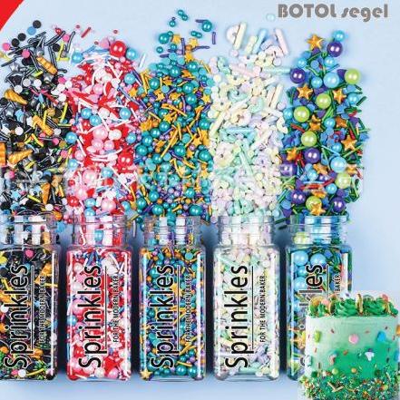 

WOW MURAH [] Trimit Gula FOOD GRADE / Sprinkle kue / Gula gula Dekorasi kue / Edible SPRINKLE SPRINKLES / Topping cupcake / Penghias kue ultah / Dekorasi kue natal valentine Happy birthday / Sprinkel kue / Dekorasi kue natal Christmas,