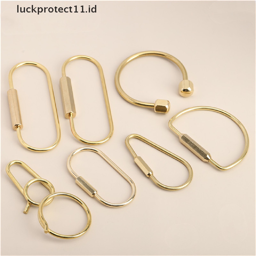 /Fashion Hot// Fashion// Kuningan Gantungan Kunci Sekrup Lock Camping Survival Carabiner Key Ring Aksesoris.