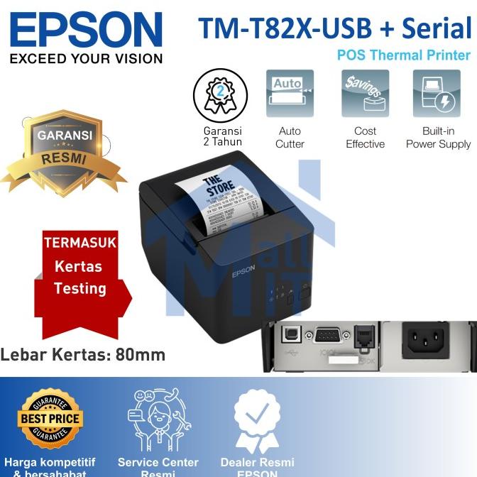 Jual Promo Printer Kasir Epson Tmt82x Thermal Usbserial Tmt82 X Tm T82 X Resmi Shopee Indonesia 9447