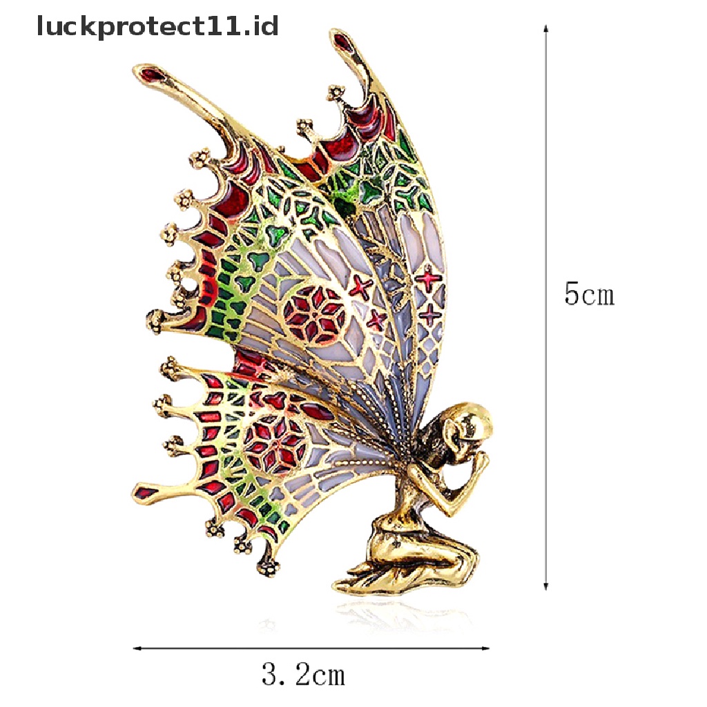 /Fashion Hot// Fashion// Vintage Sayap Kupu-Kupu Malaikat Bros Enamel Wanita Brooch Pin Perhiasan Hadiah.