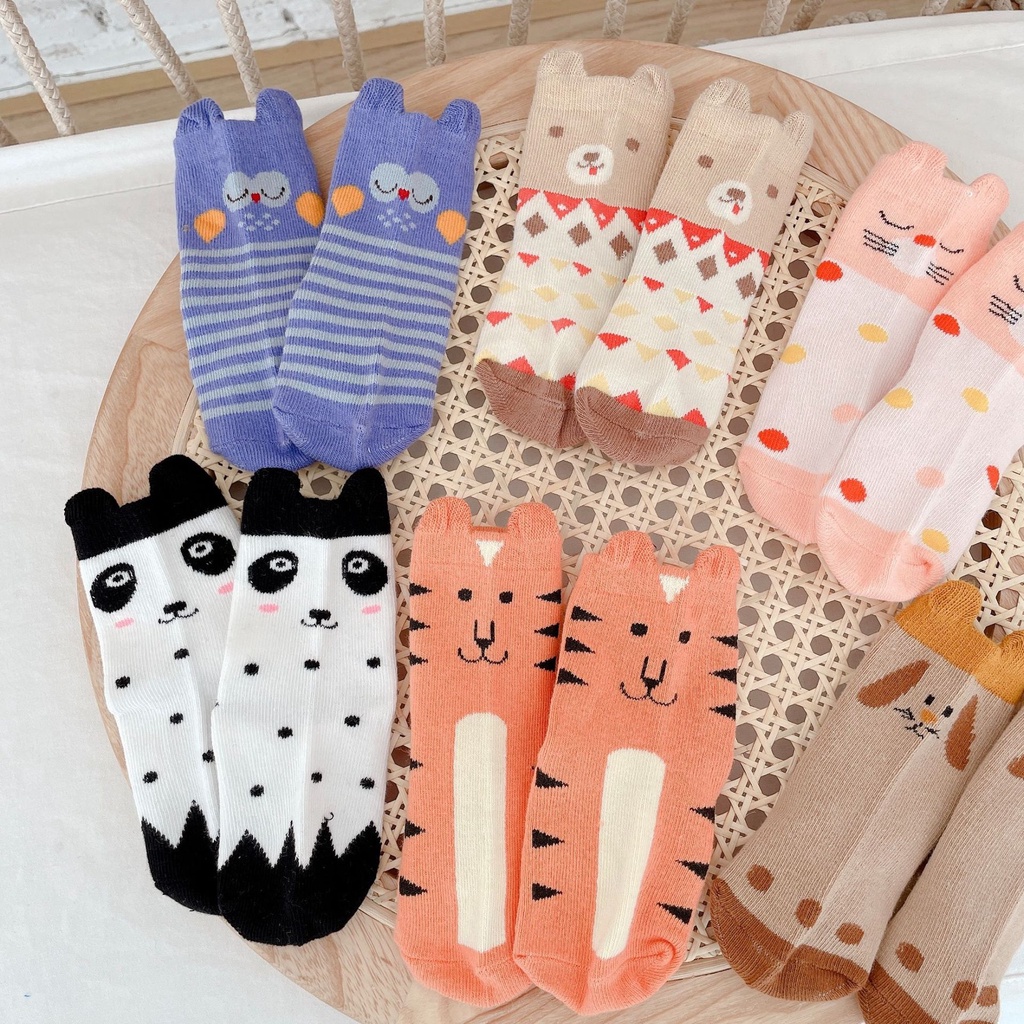 Kaos Kaki Bayi Motif Animal Lucu Anti Slip Import