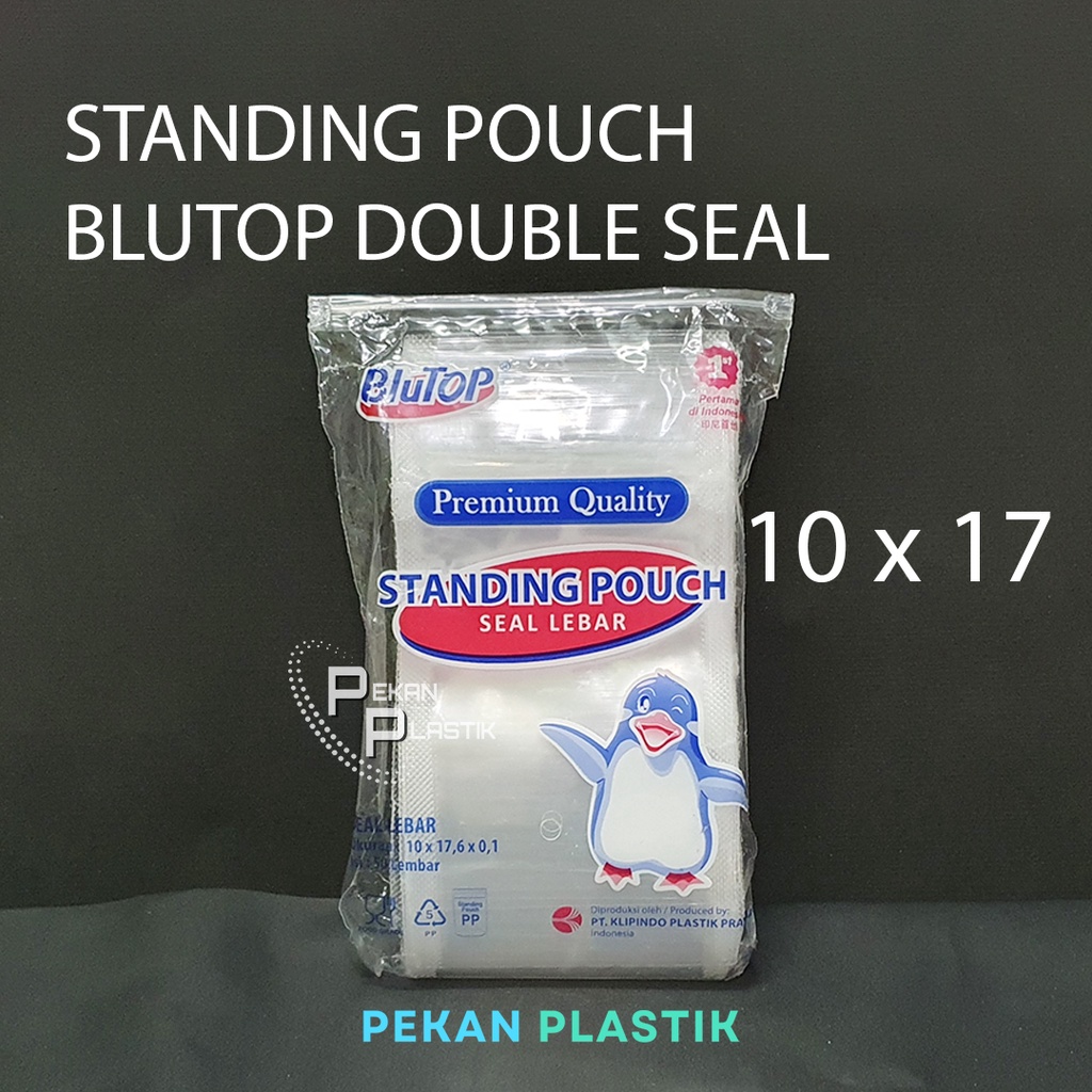 Jual X Stp Blutop Plastik Standing Pouch Seal Lebar Stp Bening