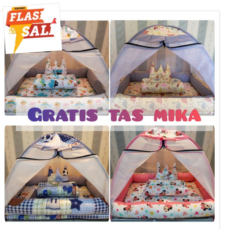 BEST SELLER KASUR BAYI KELAMBU SET BEDCOVER TERMURAH