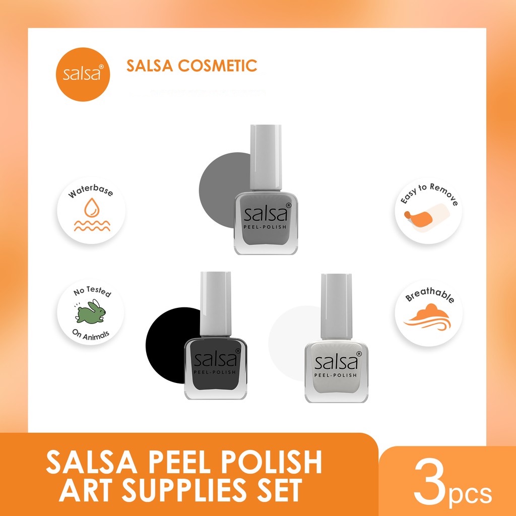 ★ BB ★ SALSA Peel Polish - Kutek HALAL Peel Off Lupas Breathable Hijab Friendly isi 3