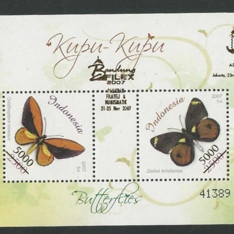 

✨NEW✨ - Perangko/Prangko Indonesia seri Kupu-Kupu. Souvenir sheet Bandung 1997