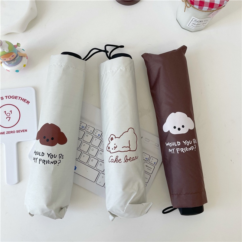 Payung Lipat Polos Premium Anti UV Dengan Motif Lucu L3,465 - HPR899