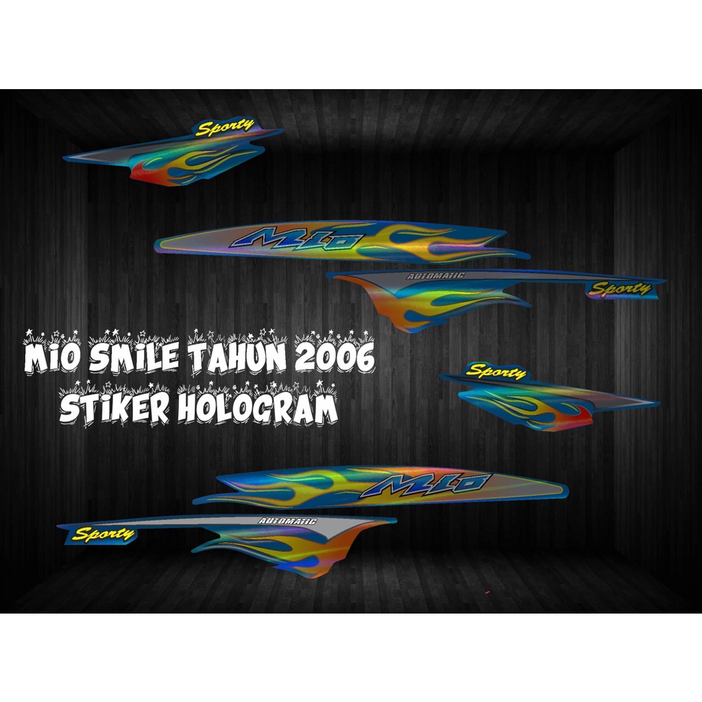 HOLOGRAM STIKER STRIPING MOTOR MIO SMILE/MIO SPORTY 2006 VARIASI