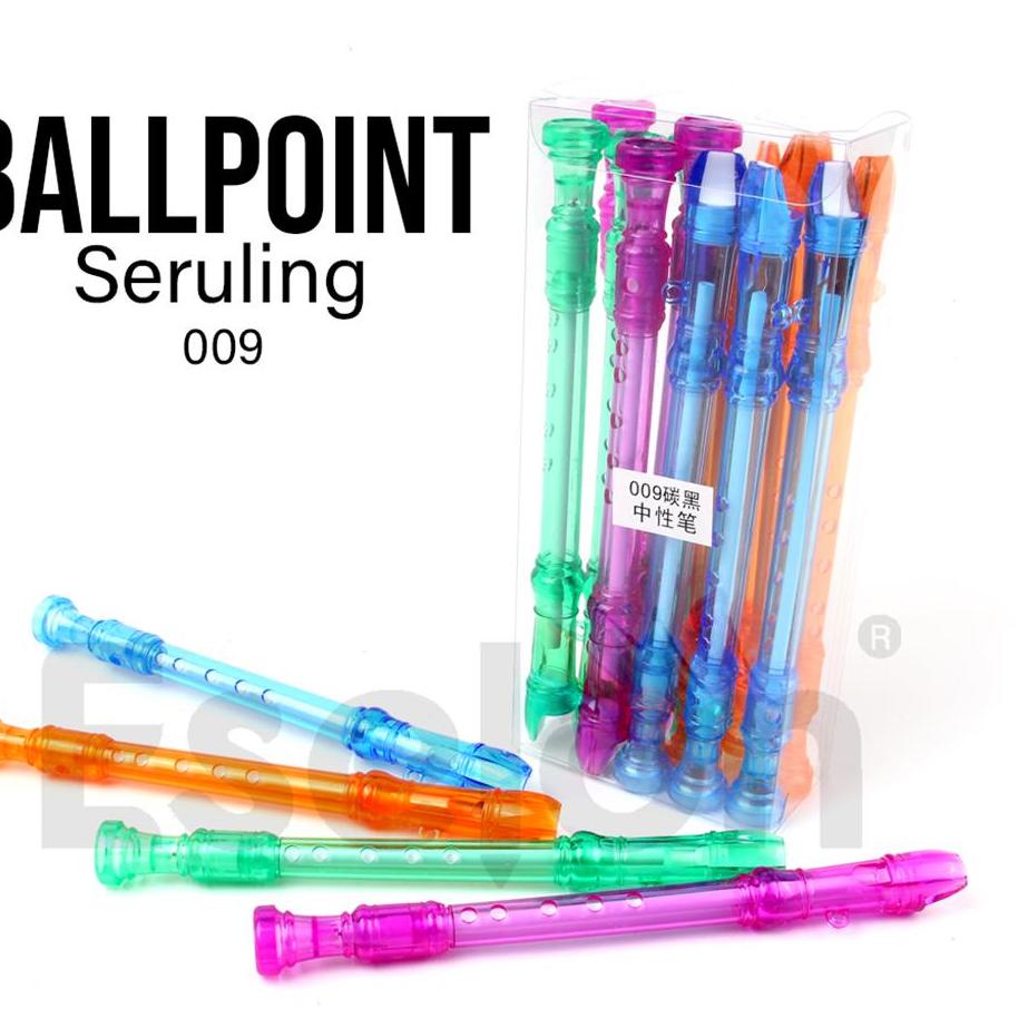 

⇀ 12pcs Pulpen Gel Seruling 009 / 1 pack Pulpen Gel fancy ノ