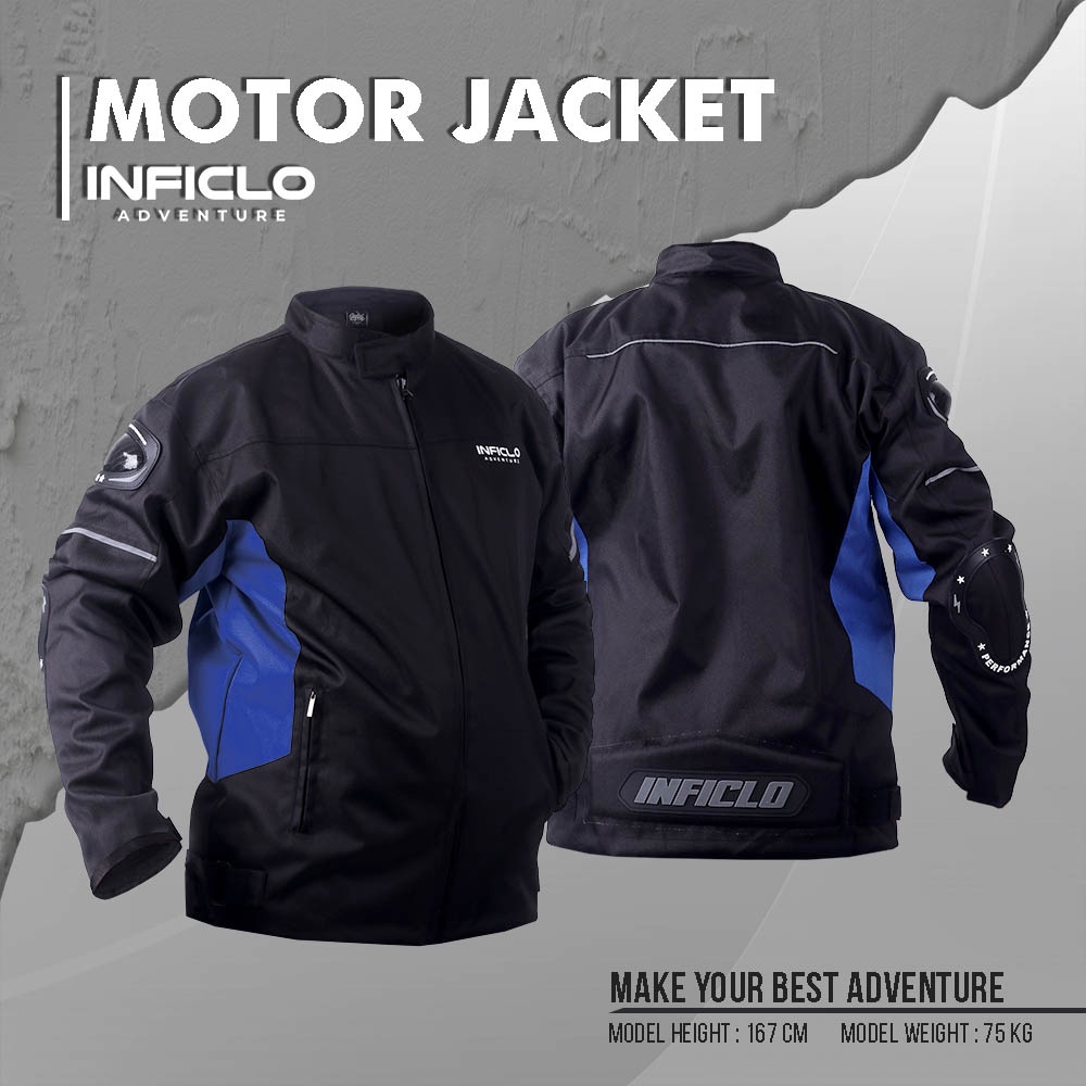 Jaket Motor Pria Inficlo | Jaket Motor Harian Anti Angin &amp; Anti Air Touring