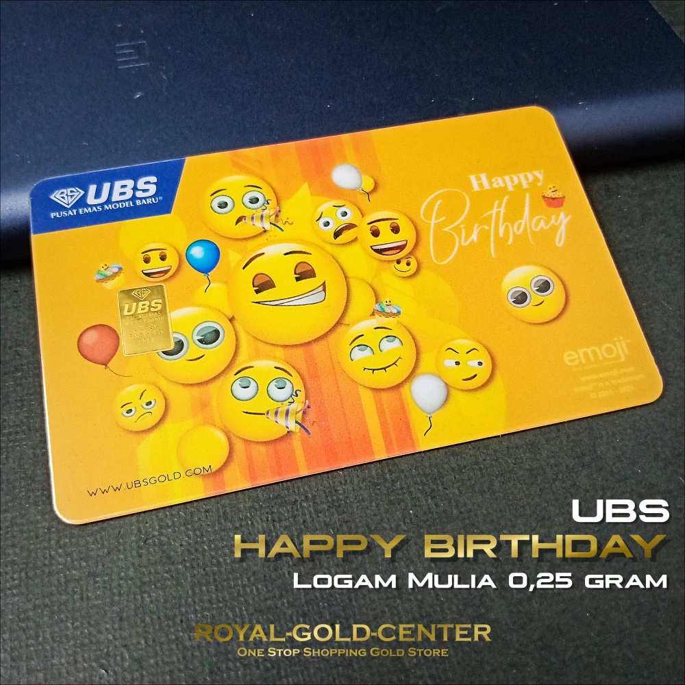 UBS Happy Birthday Gift emoji series 0.25 gram