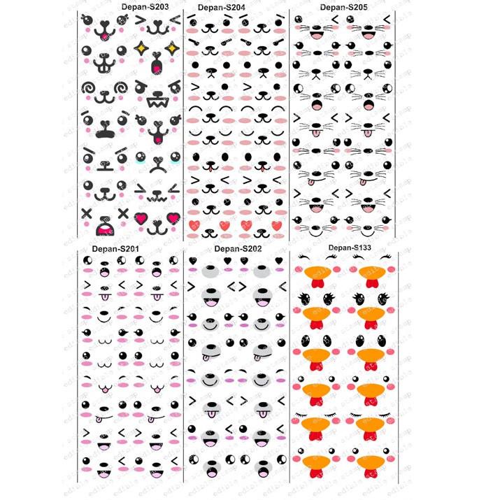 

✔️ Edible Stamp Stiker Makanan Edible Stiker Edible Image Edible Print Sticker Makanan EMOTICON 12