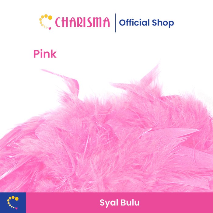 CHARISMA SYAL BULU AYAM SINTETIS - SELENDANG BULU AYAM TEBAL HALUS