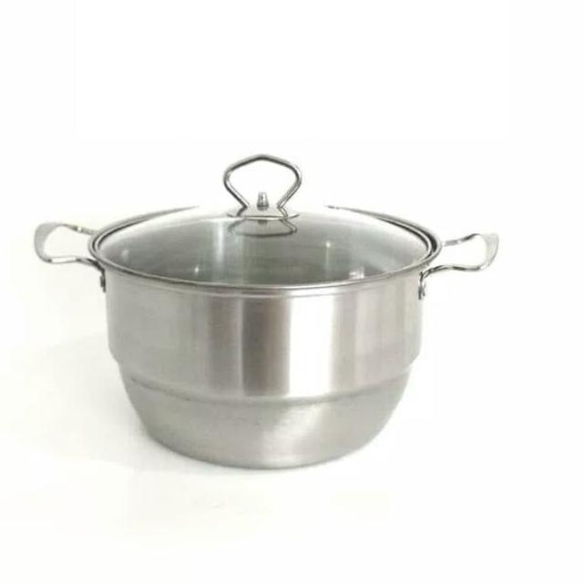Best Product Panci KUKUS 28 Cm Bottom / Dandang Steamer 28 Cm Lubang Kecil + BONUS Centong Nasi