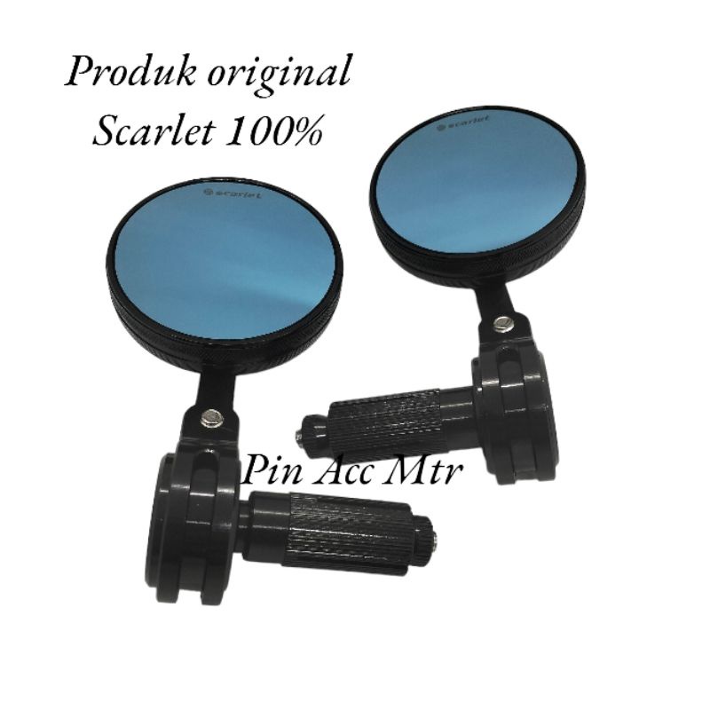 Spion Jalu Bulat Scarlet- 2186 Original Spion BAR END Spion Jalu Bulat Bar end Diameter 6cm Motor Nmax Aerox PCX ADV Vespa Scoopy Fino Dill universal motor