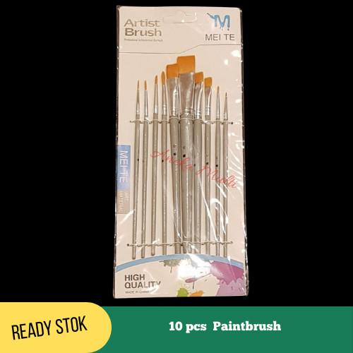 

Paintbrush Kuas Lukis 1Set 10 Pcs Nylon Kualitas Best Seller