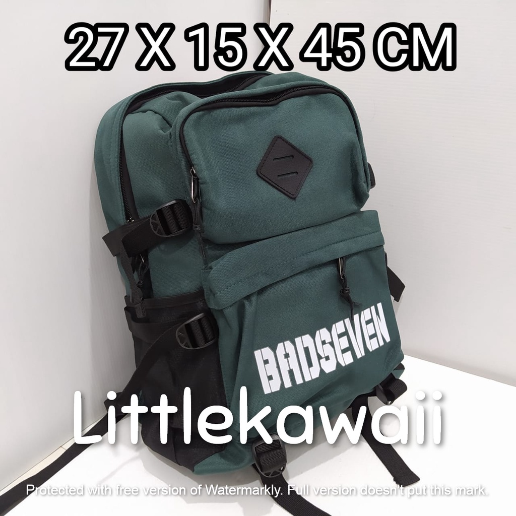 LK/Tas Ransel Laptop Backpack Parasut Sekolah Kuliah Fashion Sport Travelling Camping Casual Remaja Dewasa Cowok Cewek Gesper Import