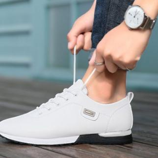 Termurah Sneakers Sepatu Hitam PRIA GC-V5 Kerja FORMAL Pria Casual Bahan Kulit Buatan Import Reverst