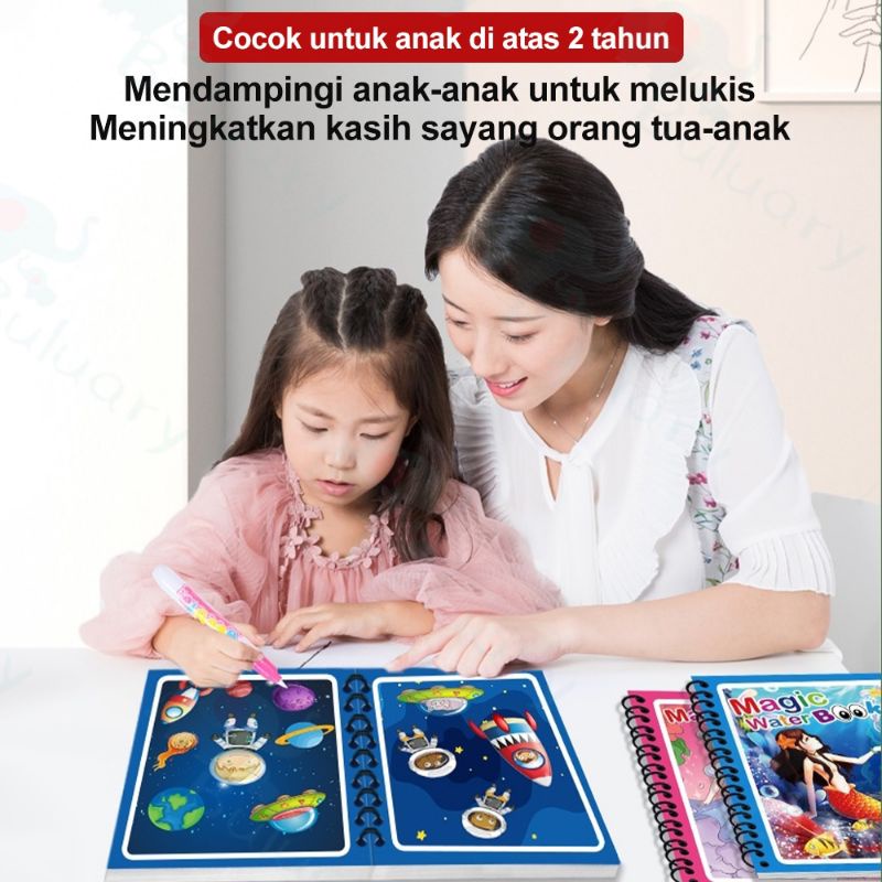 Buku Gambar Buku Mewarnai Anak Magic Book Magic Water Book Buku Gambar Air Ajaib Anak