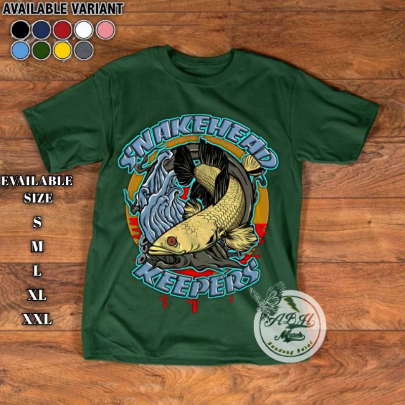 Baju Kaos T-shirt Distro Anak Laki-laki/perempuan gambar Ikan CHANNA SNAEKEHEAD murah/import/bagus b