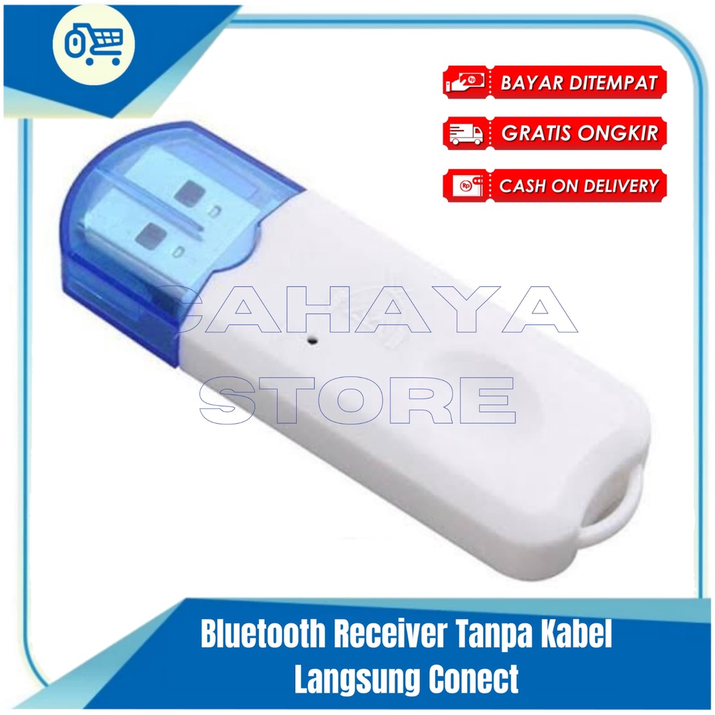 USB bluetooth Receiver putih tanpa kabel