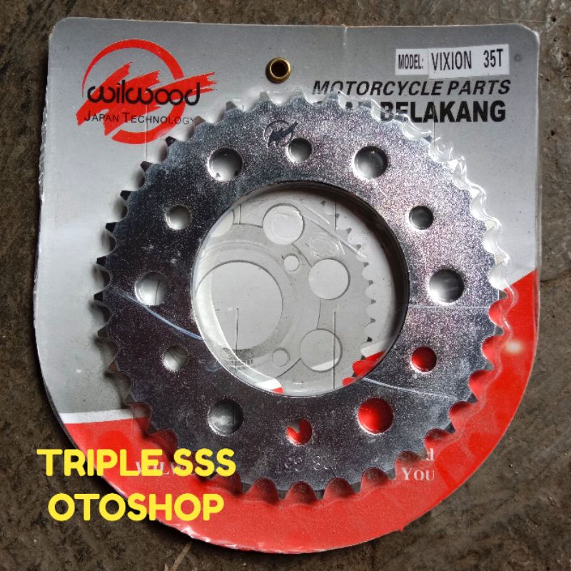 GEAR BELAKANG GER GIR WILWOOD (428) UKURAN (35 / 37) YAMAHA VIXION LAMA / VIXION NEW NVL / MX KING /