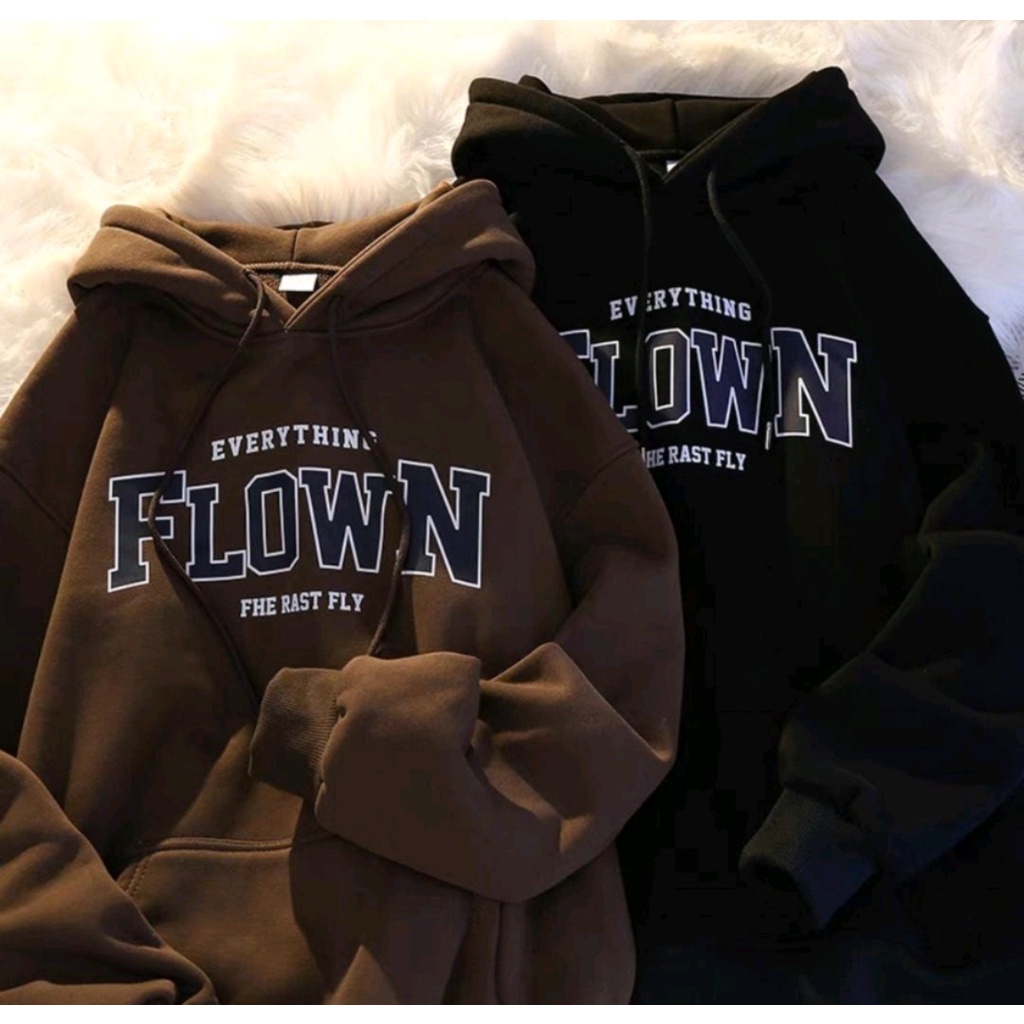 FLOWN EVERYTHING SWEATER HOODIE OVERSIZE WANITA