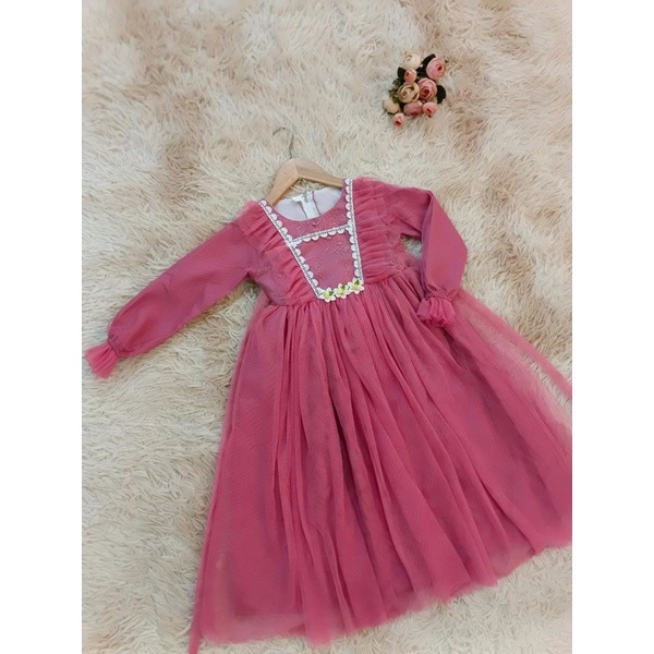 baju pesta muslim anak / baju pesta anak muslim / muslim brukat / Kp