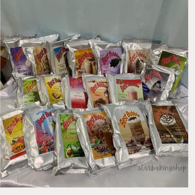 

H(95✉) Best Bubble Ice Blended Powder 500gr | Bubuk Minuman | Bubble Drink | Powder Drink proses cepat