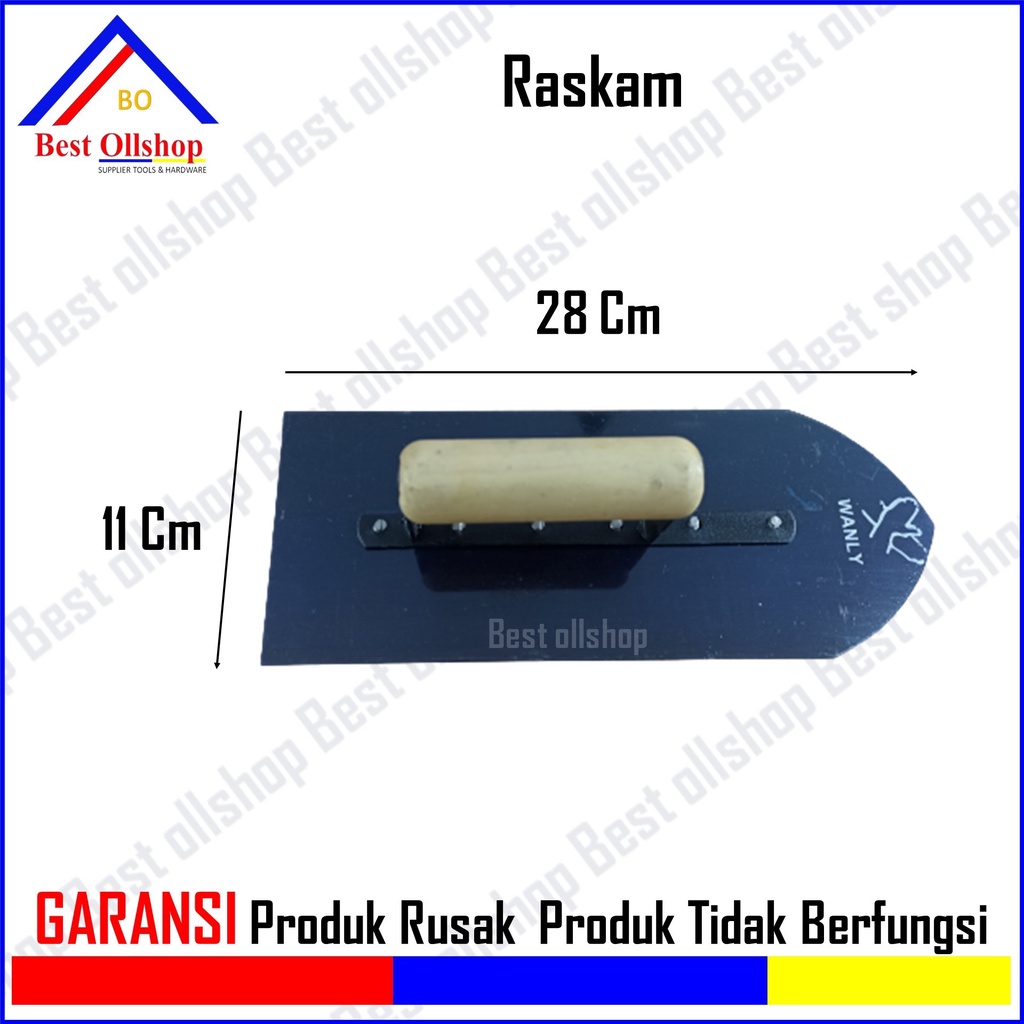 Plastering Trowel / Roskam / Raskam / Trowol Acian Sendok Semen Pasang Keramik Gagang Kayu