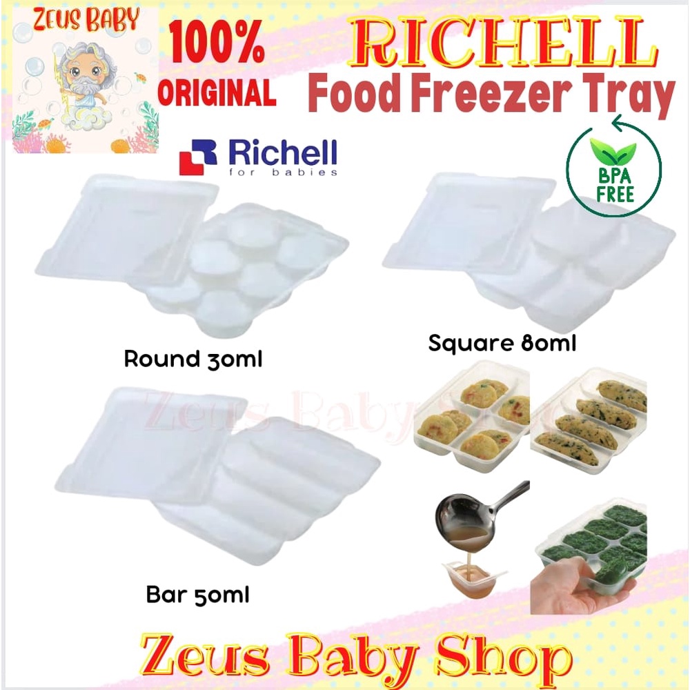 Richell Baby Food Freezer Tray round 30 - bar 50 - square 80