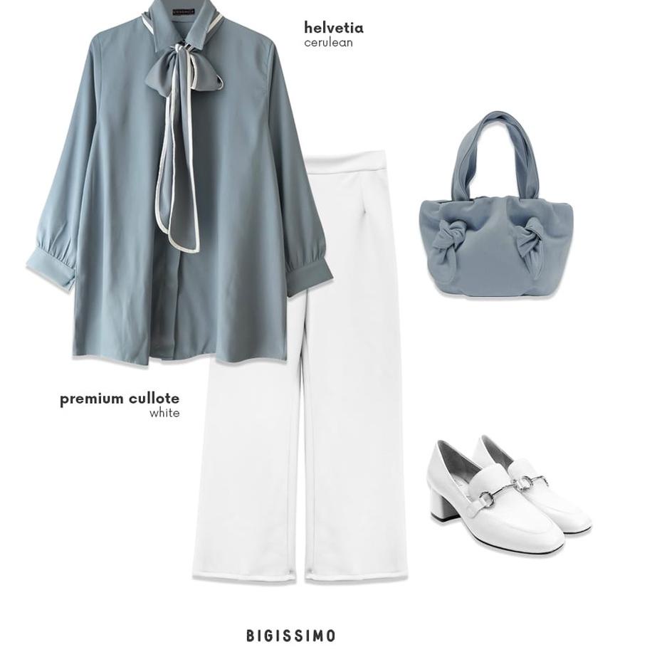 Terlaris Bigissimo - Helvetia Blouse | Atasan Blouse Big Size Jumbo