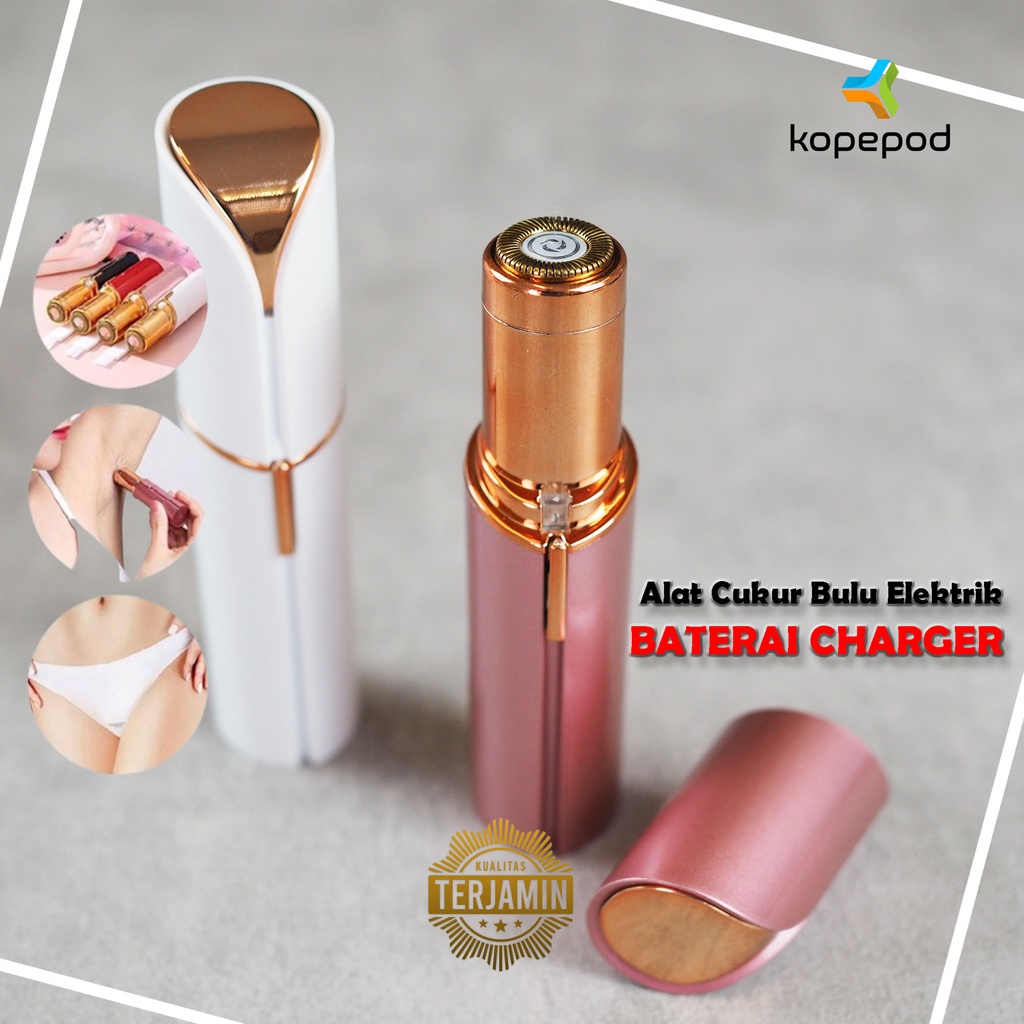 ROSEGOLD Alat cukur Alis ketiak V Hair Removal Electric Simple Bentuk Lipstik