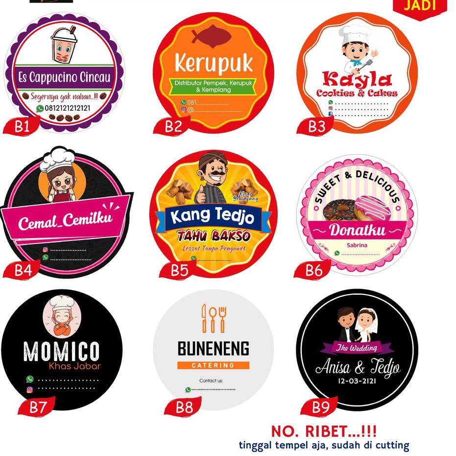 

[PRODUK TDDE0] STIKER PRODUK KEMASAN MAKANAN MINUMAN A3+CUTTING RSK