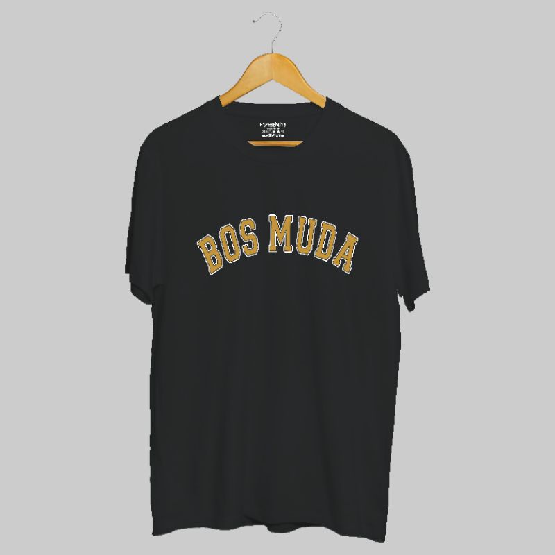 KAOS BOS MUDA / BAJU  BOS MUDA / KAOS KATA KATA / KAOS DISTRO / KAOS PRIA WANITA UNISEX / BAJU BOS M