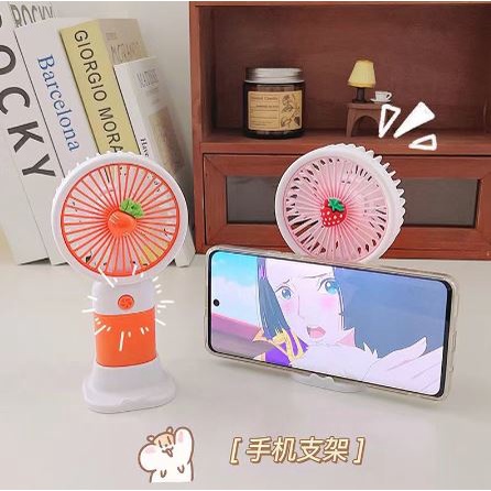 JY MF 99003 Kipas Angin Genggam Mini Portable Motif Buah / Kipas Angin Buah Cute Fan USB Charge