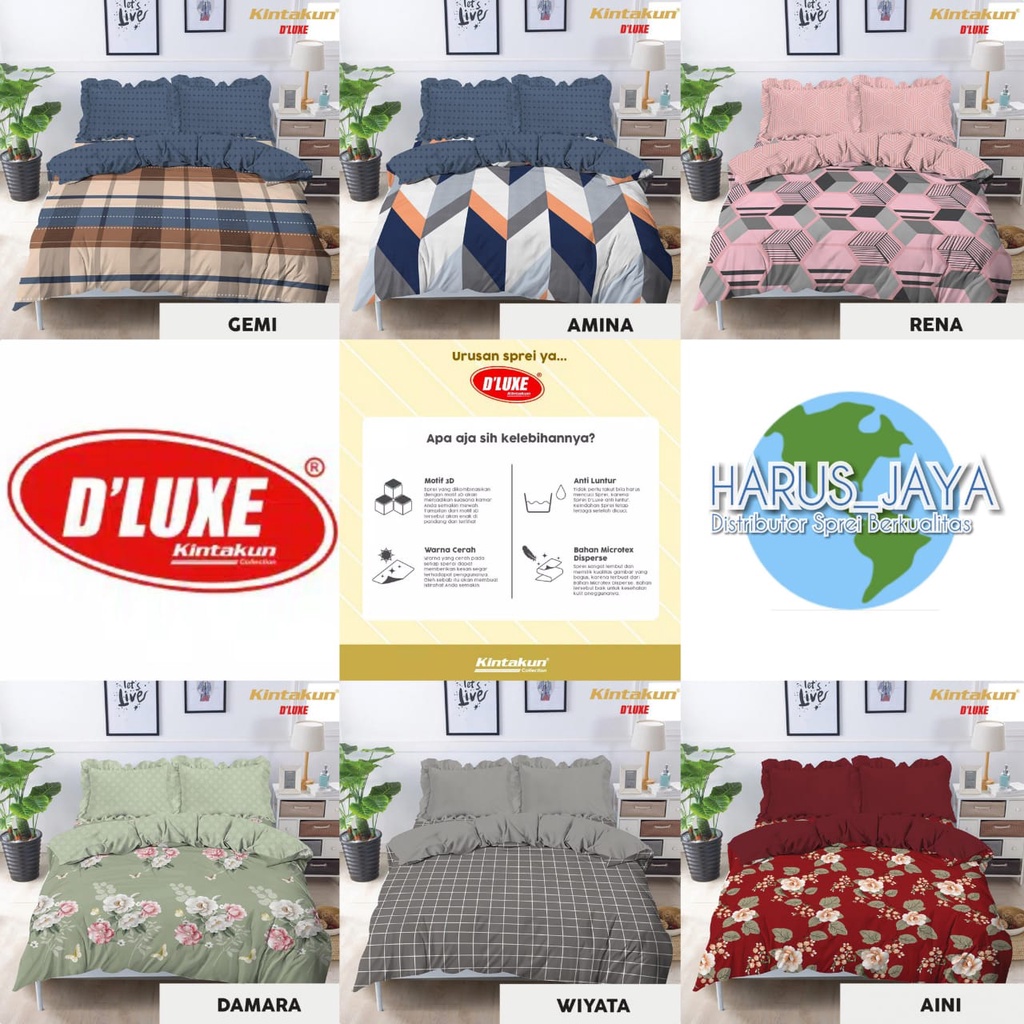 Jual Bedcover Set Queen Kintakun Deluxe Uk 160x200 Tinggi 20cm Bed Cover Uk No.2 terlaris