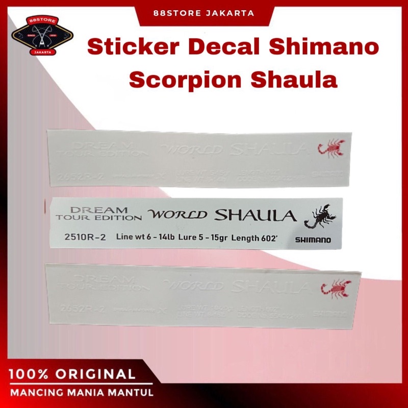 88storejakarta  sticker decal joran shimano scorpion shaula 6-14lbs/8-16lbs