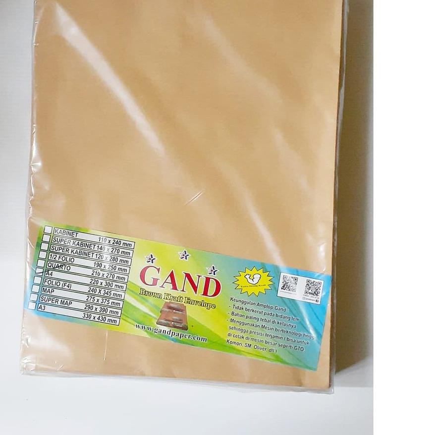 

✔✔ GAND AMPLOP COKLAT A4 GAND ISI 100