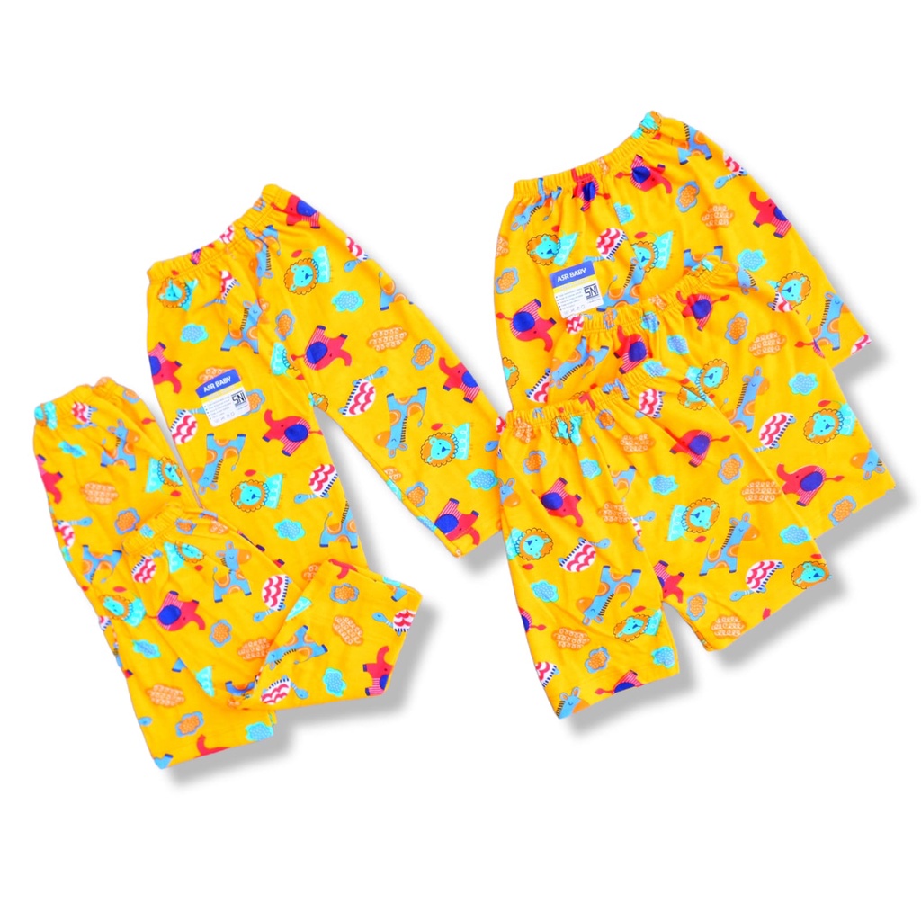 CELANA PENDEK BAYI PRINTING BAHAN KATUN PREMIUM VARIANT YELLOW MOTIF