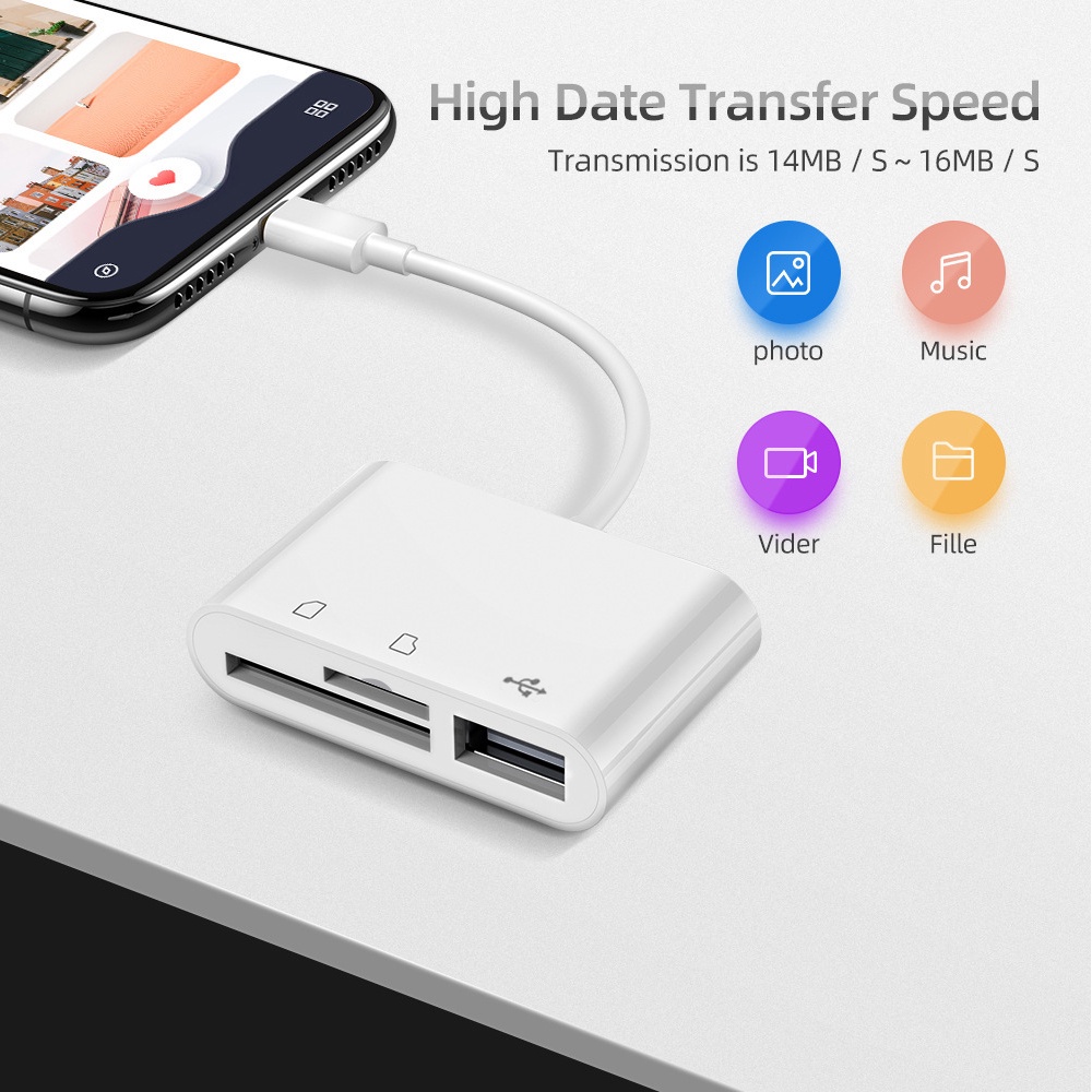 Adaptor Micro USB Tipe C Adaptor USB TF SD Card Reader USB-C Memory Card Adapter Untuk Macbook Samsung Huawei XiaoMi Laptop Phone