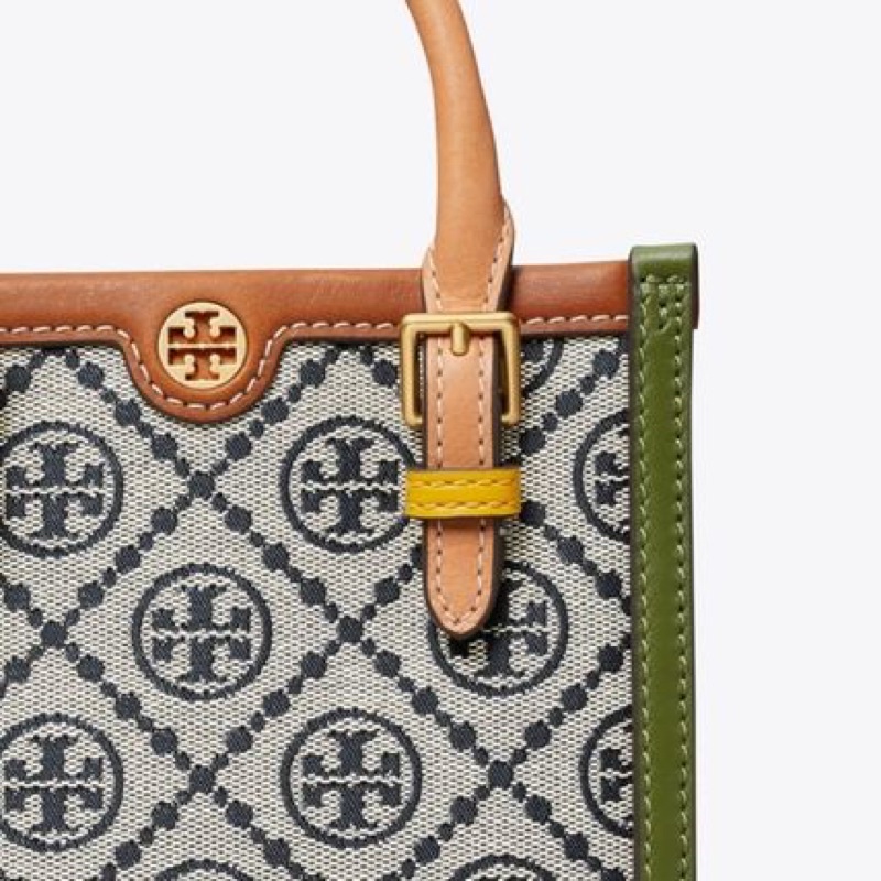 Tory Burch T Monogram Jacquard Mini Tote Tiramisu TB 140041