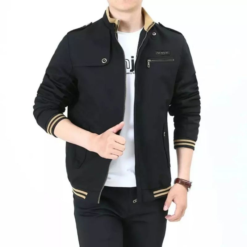 Jaket Bomber Kanvas Korea Casual Kekinian Terbaru Premium Best Quality!