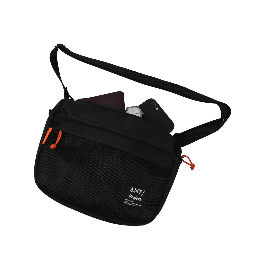 REV X ANT - SlingBag Pria Terbaru STEARLING - Tas Sacoche Casual Black