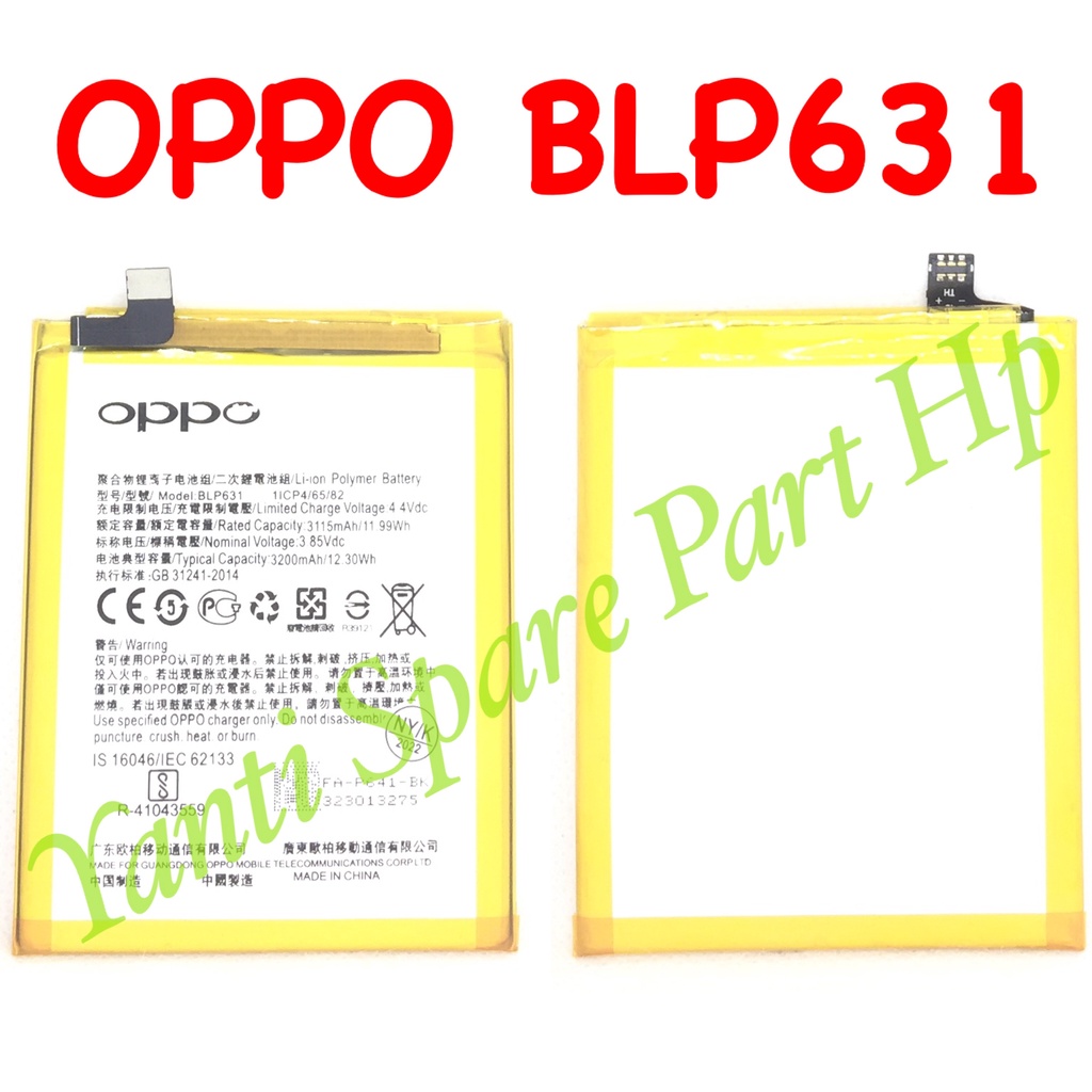 Baterai Oppo F3 A77 BLP631 Original New