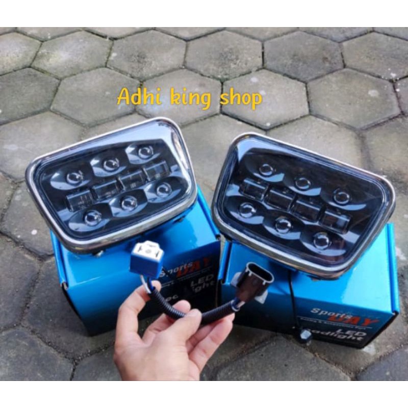 lampu daymeker daymaker rx king oval 10 titik set komplit batok