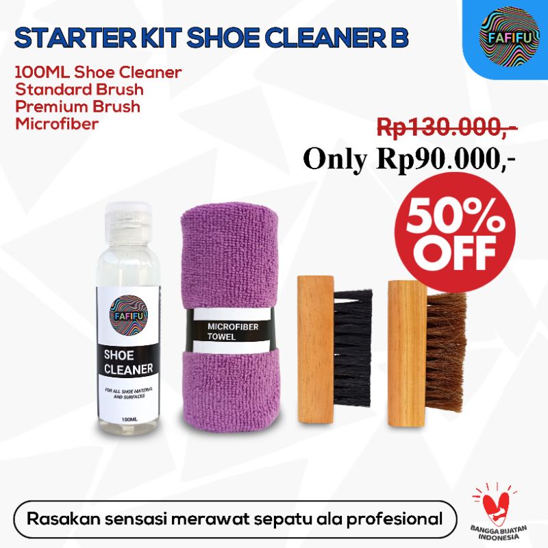 Jual Shoe Cleaner Kit By FAFIFU B Paket Cuci Sepatu Starter Kit Shoe Cleaner Sabun