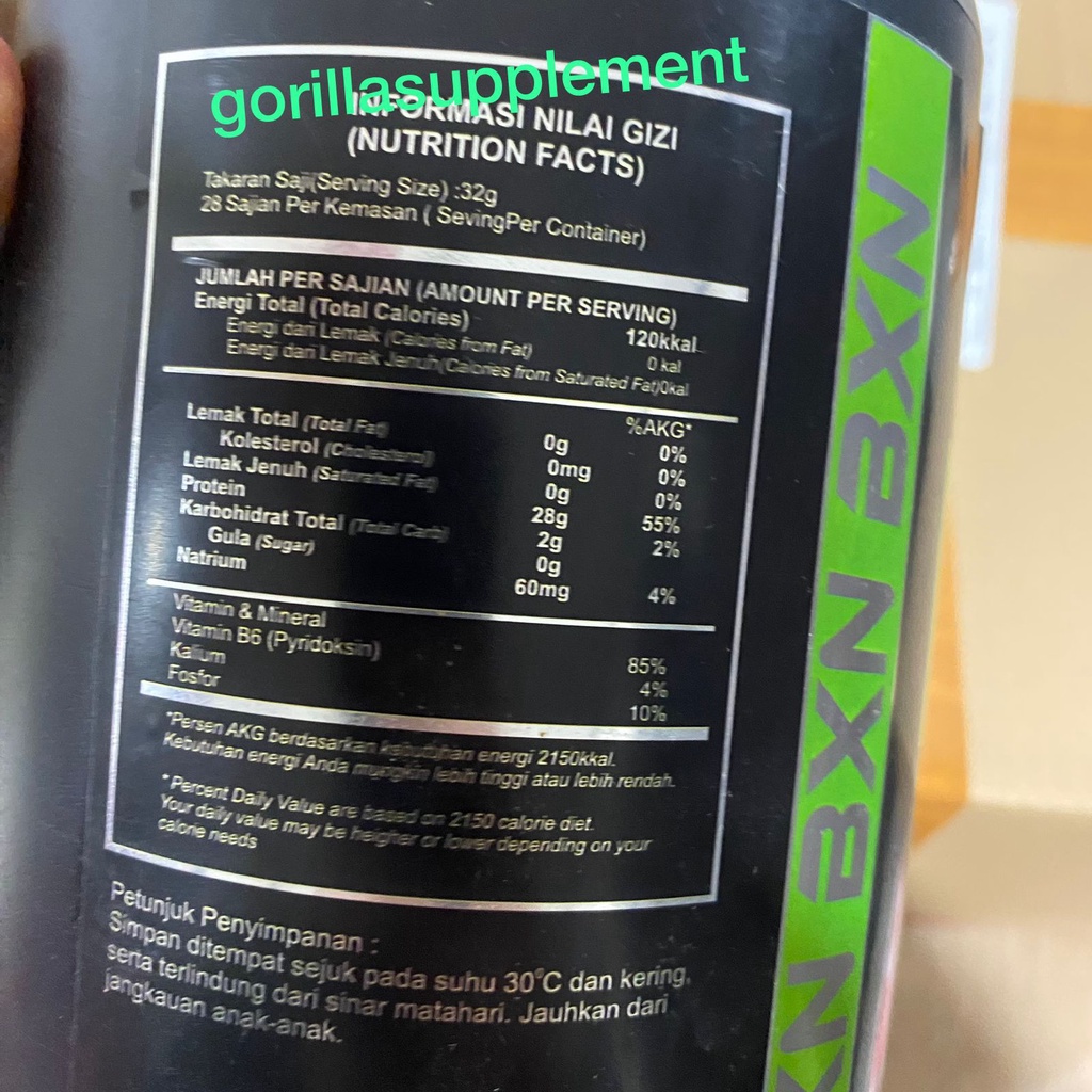 BXN Whey protein isolate 2lbs 900 Gram BPOM HALAL Body Extreme Nutrion