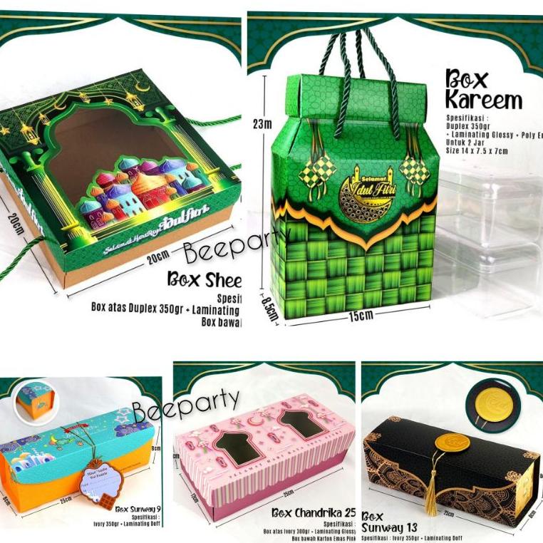 

(P-F4F✪) kotak dus cake idul fitri /cake cookies box/souvenir hampers langsung kirim