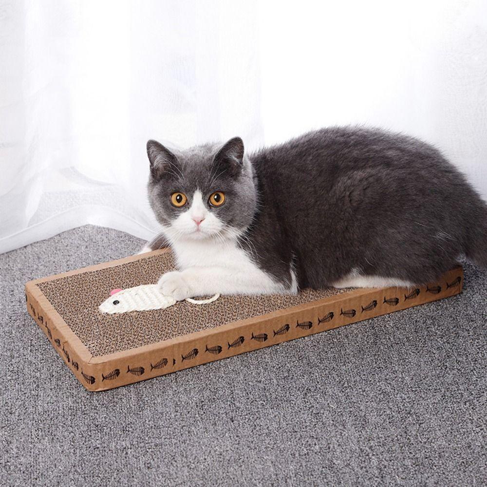 [Elegan] Papan Garukan Kucing Bergelombang Kertas Lantai Sofa Abreaction Couch Cat Scratcher